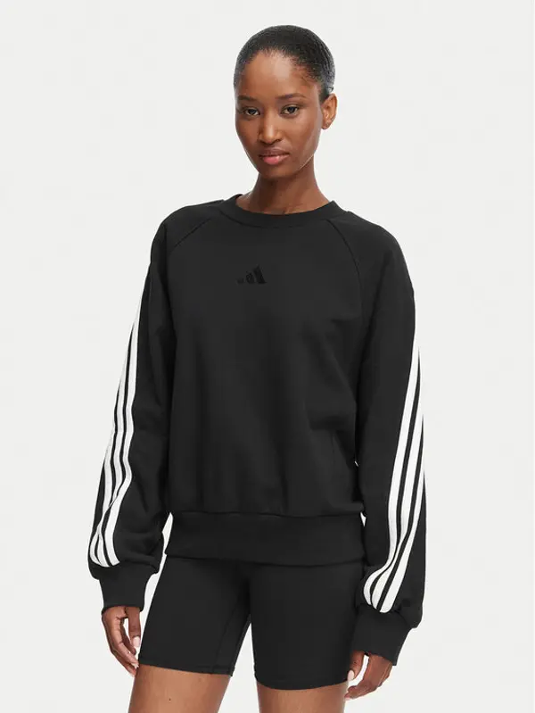 Adidas adidas Majica dugih rukava Kit 3-Stripes KV9857 Crna Regular Fit