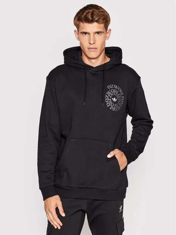 Adidas adidas Majica dugih rukava Ozworld HL9250 Crna Loose Fit