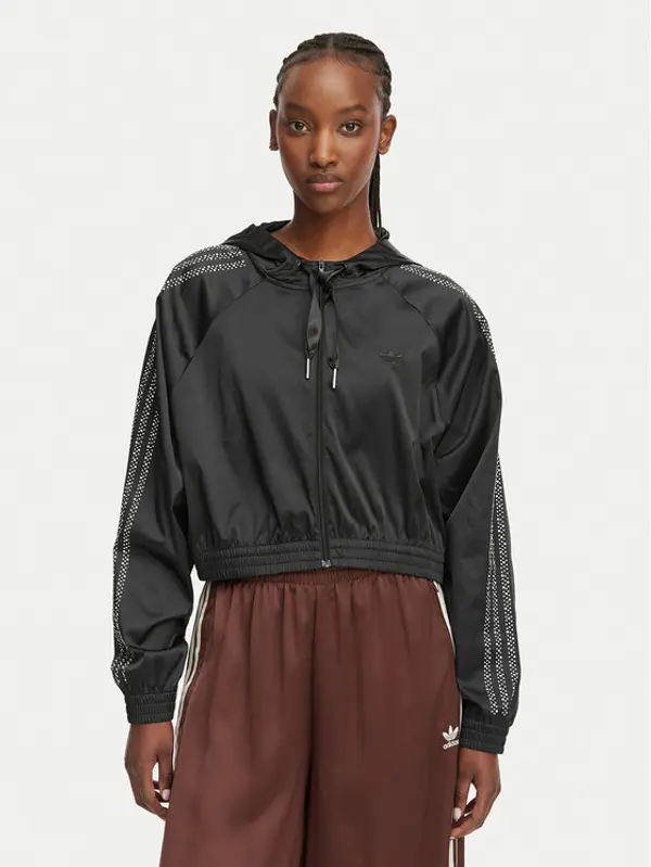 Adidas adidas Majica dugih rukava Pearl Cropped KC7864 Crna Loose Fit