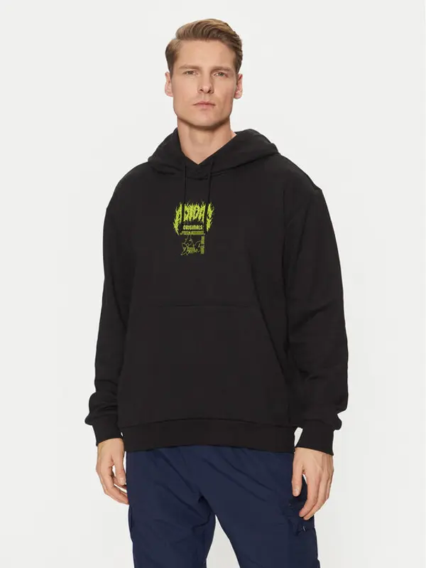 Adidas adidas Majica dugih rukava Q12 Training Supply Fashion Death Metal JN5703 Crna Loose Fit