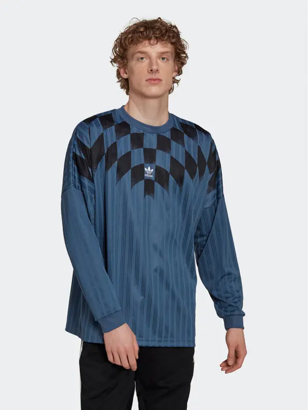 Adidas adidas Majica dugih rukava Rekive Graphic HK7331 Plava Loose Fit