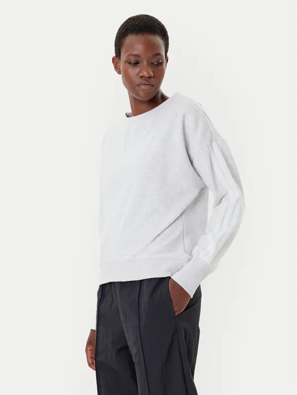 Adidas adidas Majica dugih rukava Seasonal Essentials 3-Stripes JM1901 Siva Regular Fit