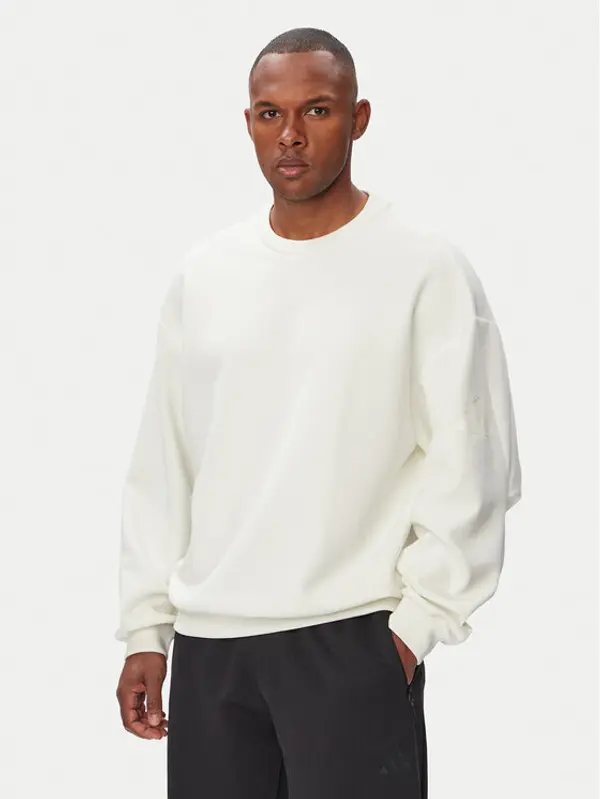 Adidas adidas Majica dugih rukava Soft Lux Crew Sweatshirt KF8585 Krem Regular Fit
