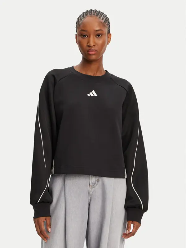 Adidas adidas Majica dugih rukava Stadium 3-Stripes JL6996 Crna Loose Fit