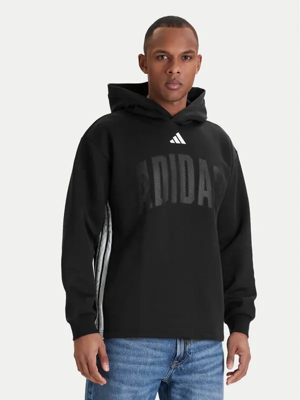 Adidas adidas Majica dugih rukava Stadium Graphic KD0287 Crna Loose Fit