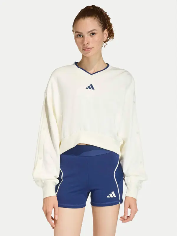 Adidas adidas Majica dugih rukava Stadium JZ1074 Bijela Loose Fit
