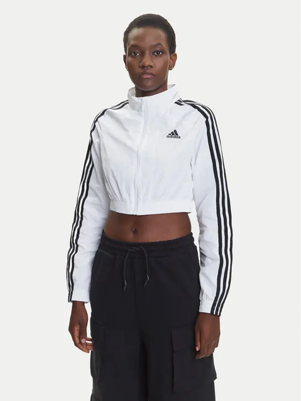 Adidas adidas Majica dugih rukava Teamgeist adicolor JZ8275 Bijela Slim Fit