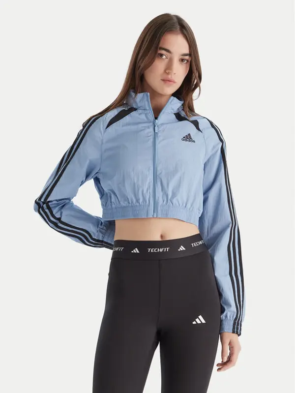 Adidas adidas Majica dugih rukava Teamgeist adicolor JZ8277 Svijetloplava Slim Fit
