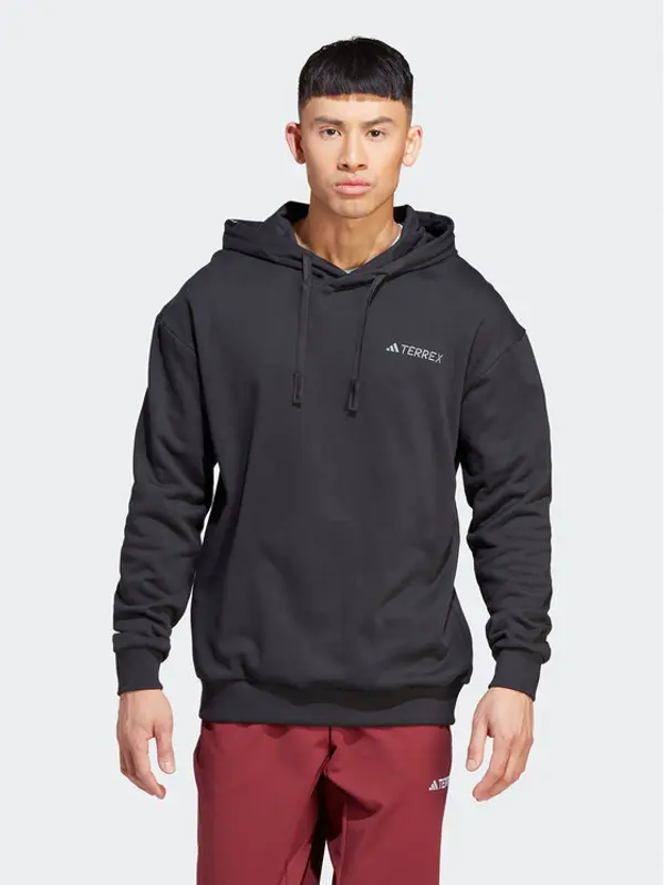 Adidas adidas Majica dugih rukava Terrex Logo IB6565 Crna Regular Fit