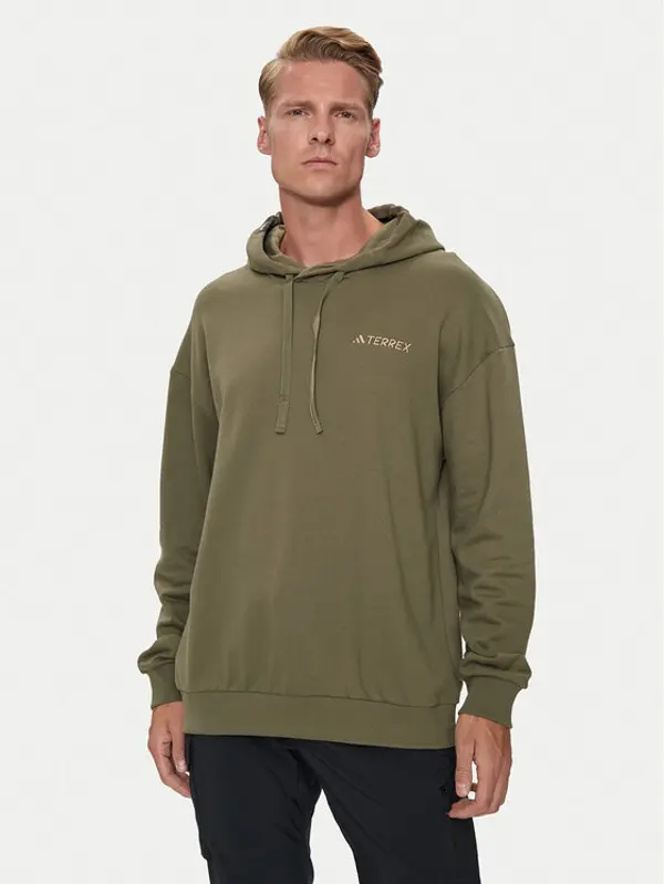 Adidas adidas Majica dugih rukava Terrex Logo IN4716 Zelena Regular Fit