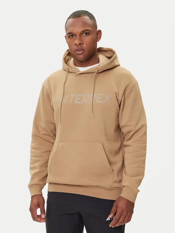 Adidas adidas Majica dugih rukava Terrex Multi Large Logo JM2821 Bež Regular Fit
