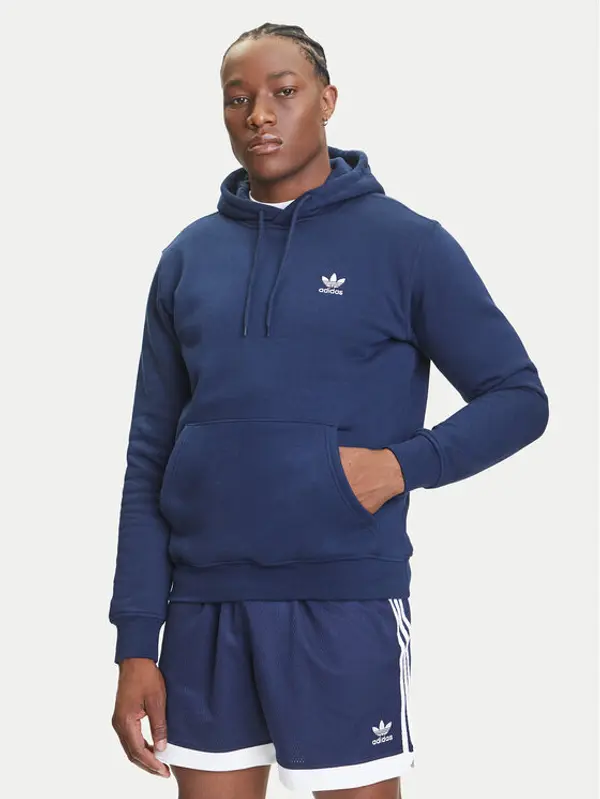 Adidas adidas Majica dugih rukava Trefoil Essentials IY4929 Tamnoplava Regular Fit