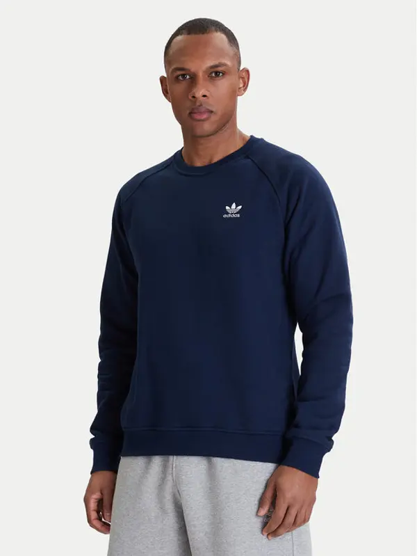Adidas adidas Majica dugih rukava Trefoil Essentials IY4935 Tamnoplava Regular Fit