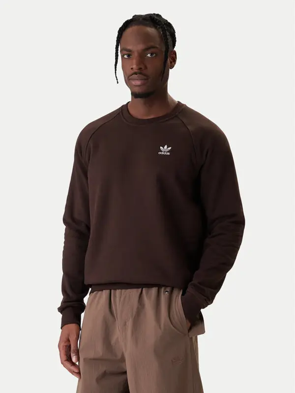 Adidas adidas Majica dugih rukava Trefoil Essentials KE1141 Smeđa Regular Fit