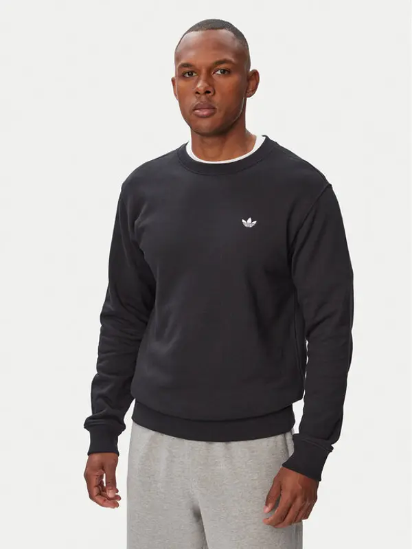 Adidas adidas Majica dugih rukava Trefoil Essentials KR3462 Crna Regular Fit