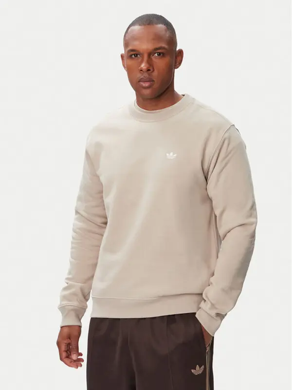 Adidas adidas Majica dugih rukava Trefoil Essentials KS9811 Svijetlo bež Regular Fit