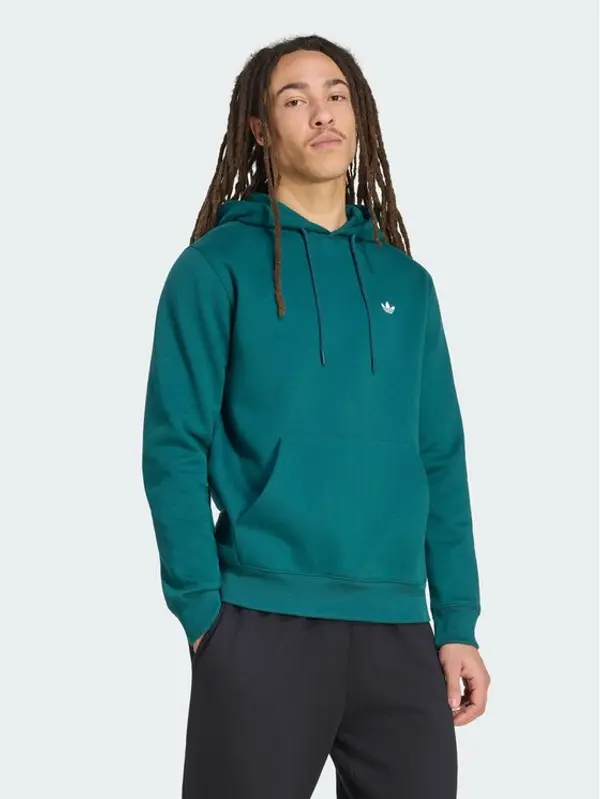 Adidas adidas Majica dugih rukava Trefoil Essentials KV9317 Tamno zelena Regular Fit