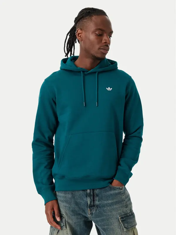 Adidas adidas Majica dugih rukava Trefoil Essentials KV9317 Tamno zelena Regular Fit