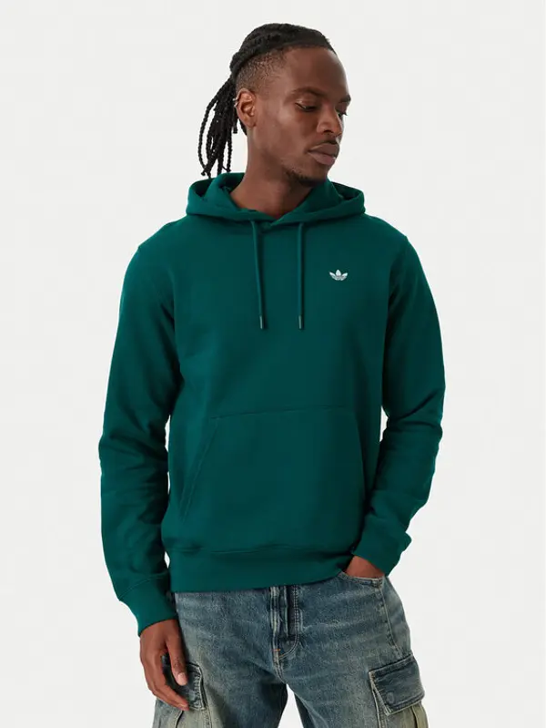 Adidas adidas Majica dugih rukava Trefoil Essentials KV9317 Tamno zelena Regular Fit