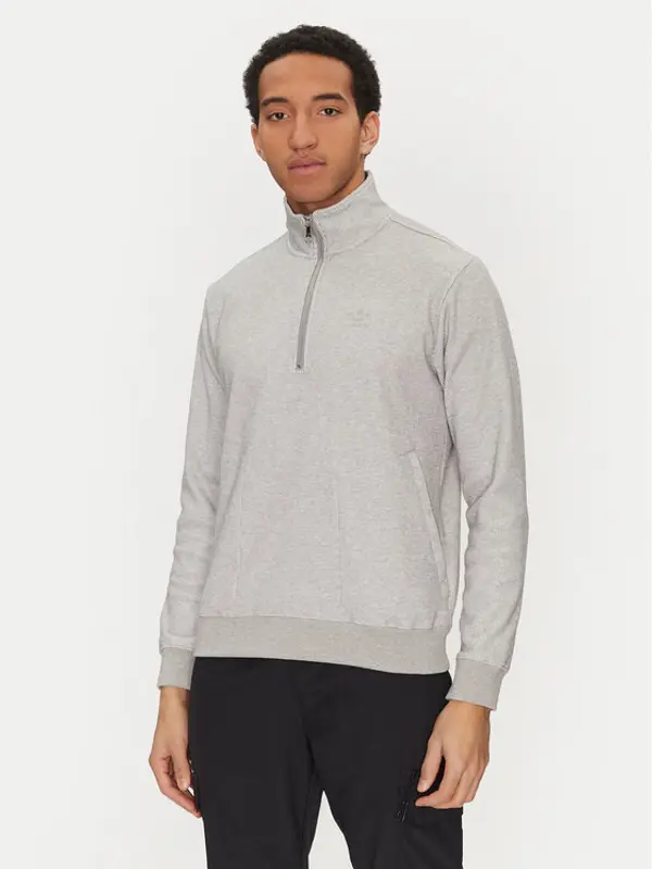 Adidas adidas Majica dugih rukava Trefoil Essentials Waffle JD2447 Siva Regular Fit