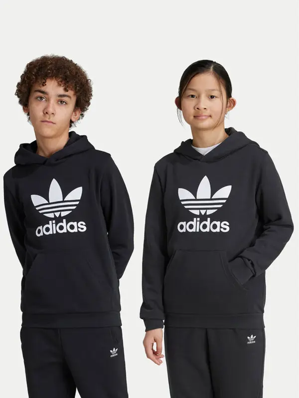 Adidas adidas Majica dugih rukava Trefoil IY7446 Crna Regular Fit