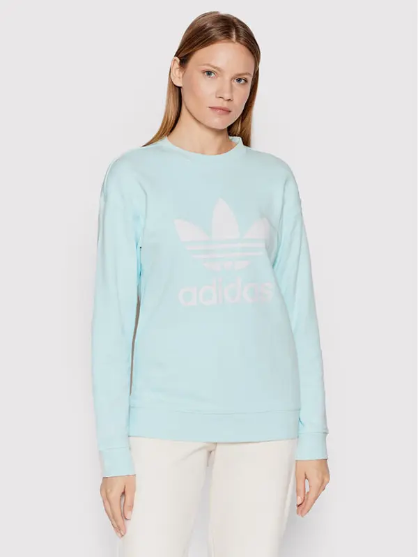 Adidas adidas Majica dugih rukava Treofil Crew HL6678 Plava Regular Fit