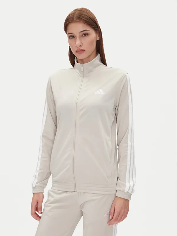 Adidas adidas Majica dugih rukava Tricot 3-Stripes JD4521 Bež Regular Fit
