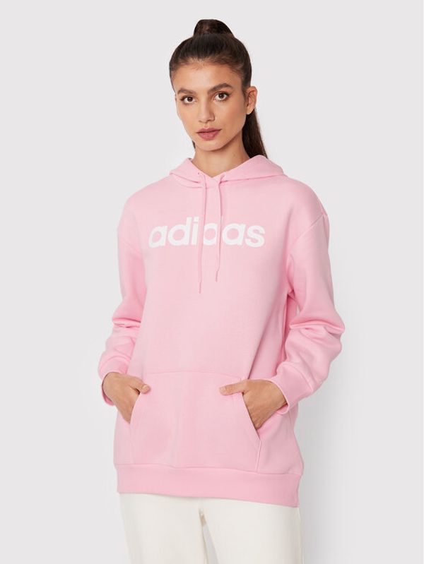 adidas adidas Majica dugih rukava W Lin Ov HM1936 Ružičasta Relaxed Fit