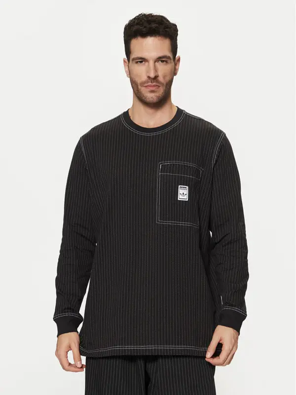 Adidas adidas Majica dugih rukava Wabash JP4479 Crna Loose Fit