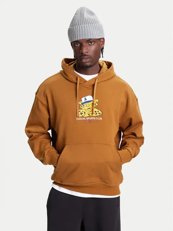 Adidas adidas Majica dugih rukava Wabash JW0167 Smeđa Loose Fit