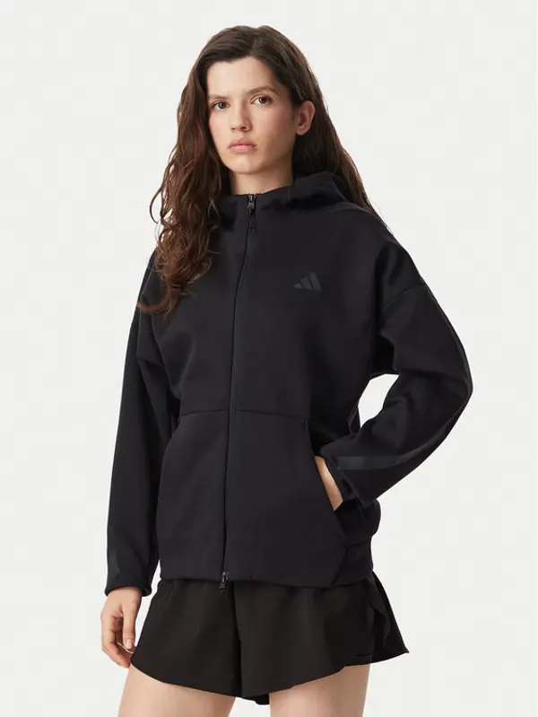 Adidas adidas Majica dugih rukava Z.N.E. Full Zip KF6327 Crna Regular Fit