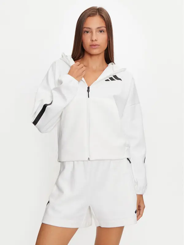 Adidas adidas Majica dugih rukava Z.N.E. JE7849 Bijela Loose Fit