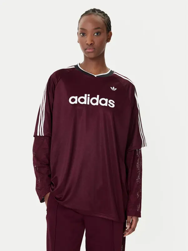 Adidas adidas Majica KC6432 Tamnocrvena Oversize