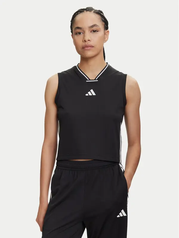 Adidas adidas Majica Tiro Cut 3-Stripes Mesh JG4115 Crna Regular Fit