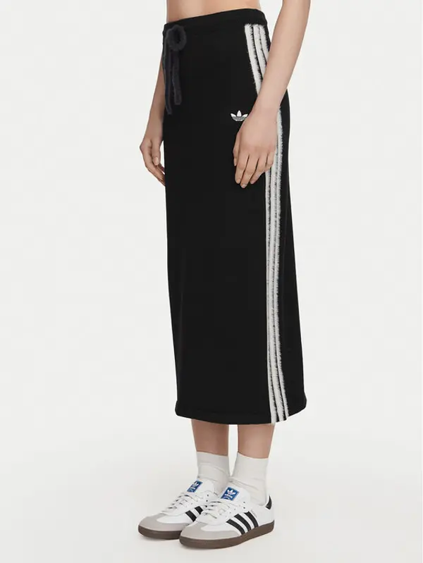 Adidas adidas Midi suknja KS9373 Crna Slim Fit