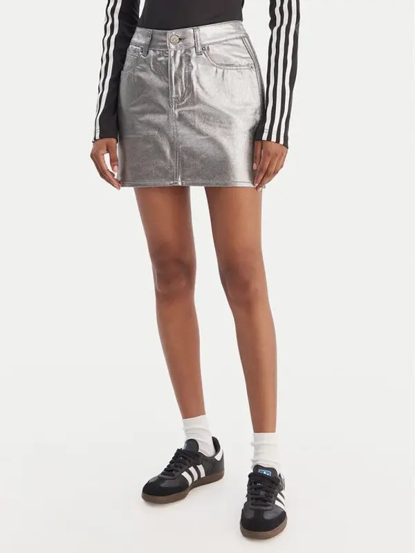 Adidas adidas Mini suknja 3-Stripes KD2899 Srebrna Regular Fit