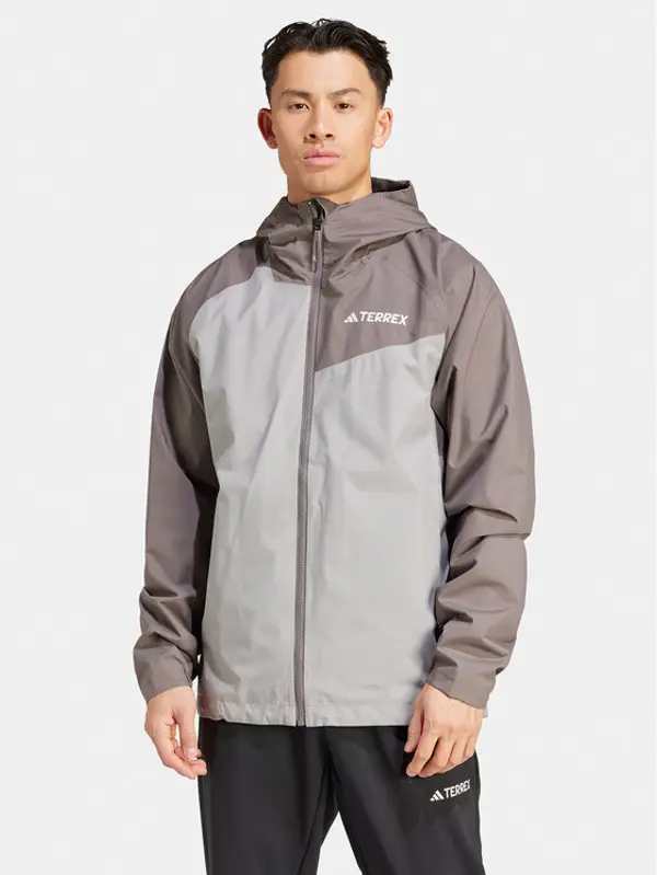 Adidas adidas Outdoor jakna Terrex Multi 2L RAIN.RDY IP1430 Siva Regular Fit