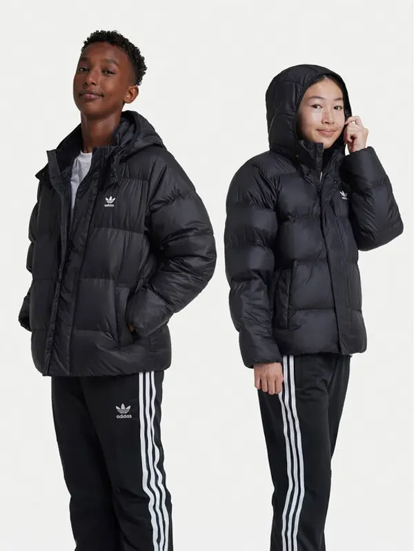 Adidas adidas Pernata jakna adicolor IY7498 Crna Regular Fit