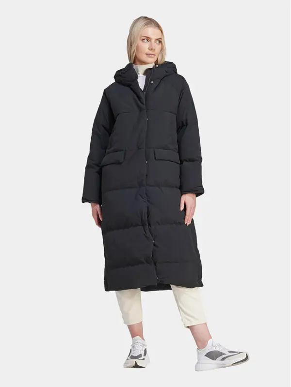 Adidas adidas Pernata jakna Big Baffle Coat IK3159 Crna Loose Fit