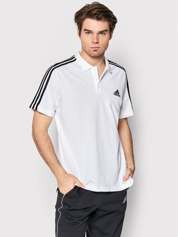 adidas adidas Polo Aeroready Essentials Pique Embroidered Small Logo 3-Stripes GK9138 Bijela Regular Fit