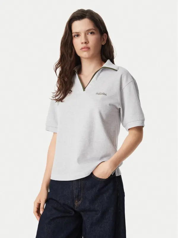 Adidas adidas Polo Seasonal Essentials Colorpop Polo With Embroidered Graphic KV6855 Siva Regular Fit