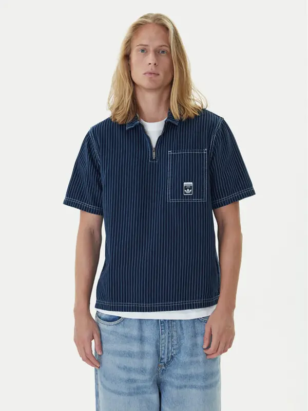 Adidas adidas Polo Wabash JW0169 Tamnoplava Loose Fit