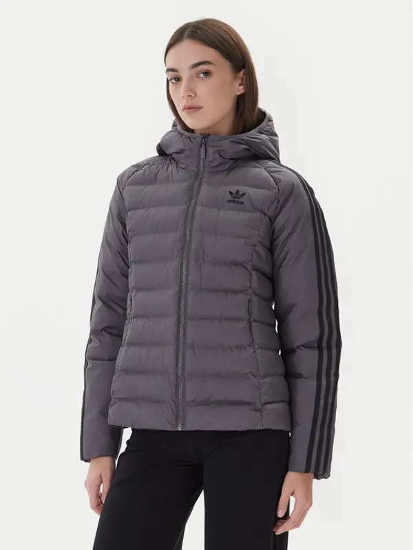 Adidas adidas Prijelazna jakna adicolor JX2938 Siva Slim Fit