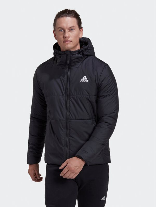 adidas adidas Prijelazna jakna BSC 3-Stripes Hooded Insulated Jacket HG6276 Crna Regular Fit
