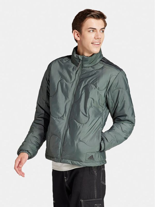 adidas adidas Prijelazna jakna Nuganic IS1265 Zelena Regular Fit