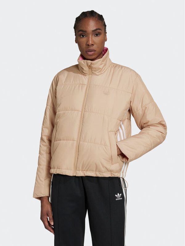 adidas adidas Prijelazna jakna Short Puffer Jacket HM2614 Bež Loose Fit