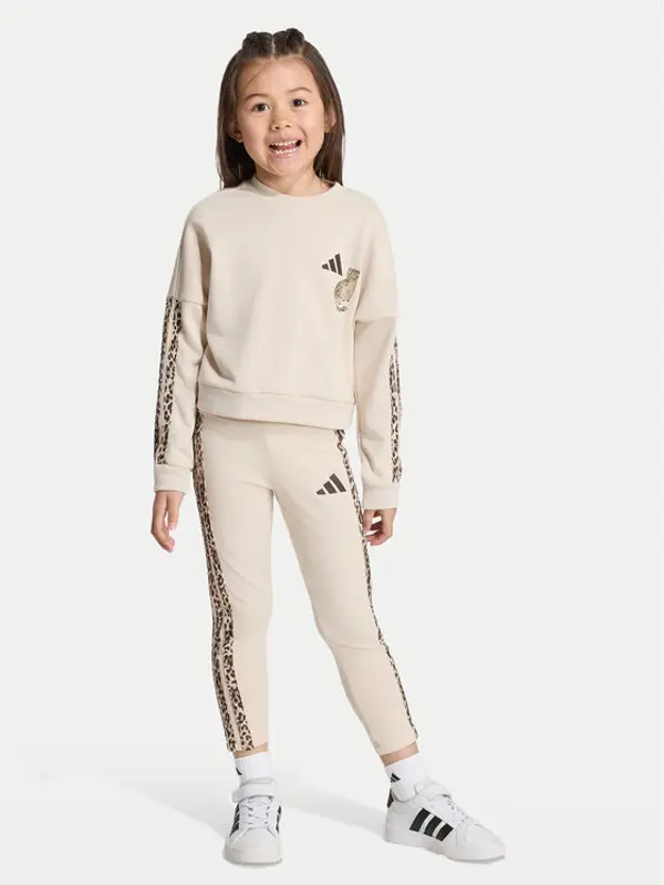 Adidas adidas Set majica dugih rukava i leggins Animal Leggings Set KC7210 Bež Regular Fit