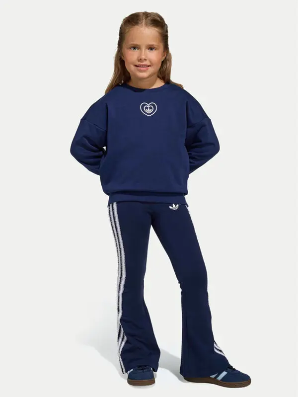 Adidas adidas Set majica dugih rukava i leggins Disney KE0484 Tamnoplava Slim Fit