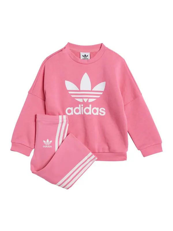 Adidas adidas Set majica dugih rukava i leggins JY1109 Ružičasta Flared Fit