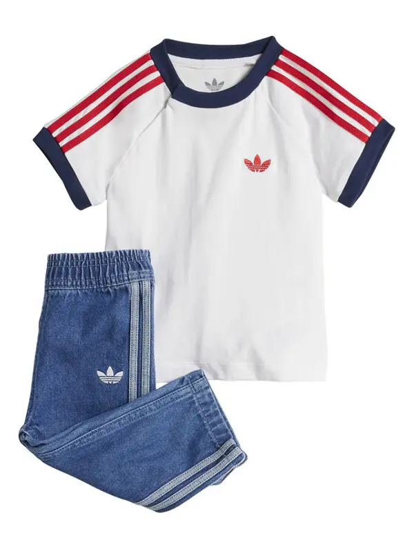 Adidas adidas Set majica i hlače Denim JC7863 Plava Regular Fit